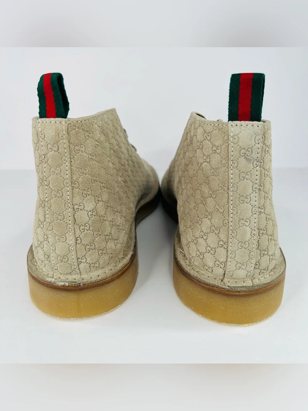 Gucci GG Supreme Suede Lace-up Ankle Desert Boots UK 10.5 - US 11 - EU 44.5